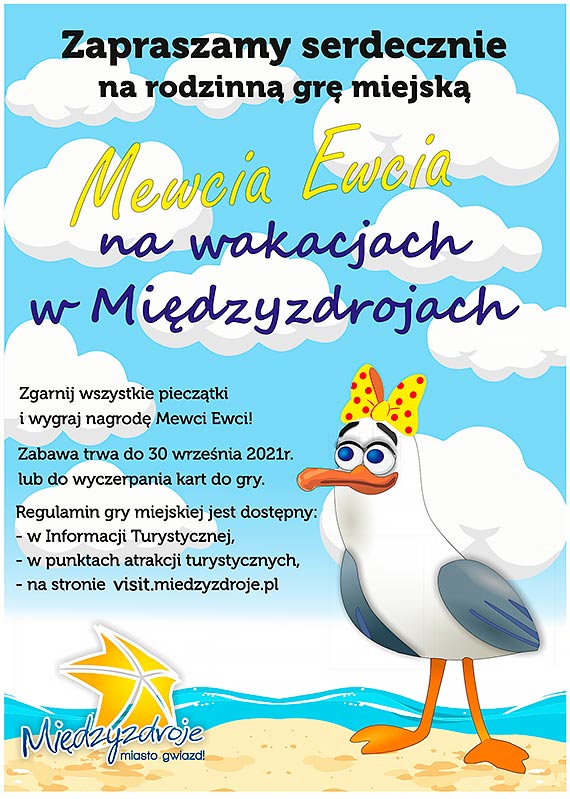 Zwiedzaj i graj z „Mewci Ewci na wakacjach w Midzyzdrojach”