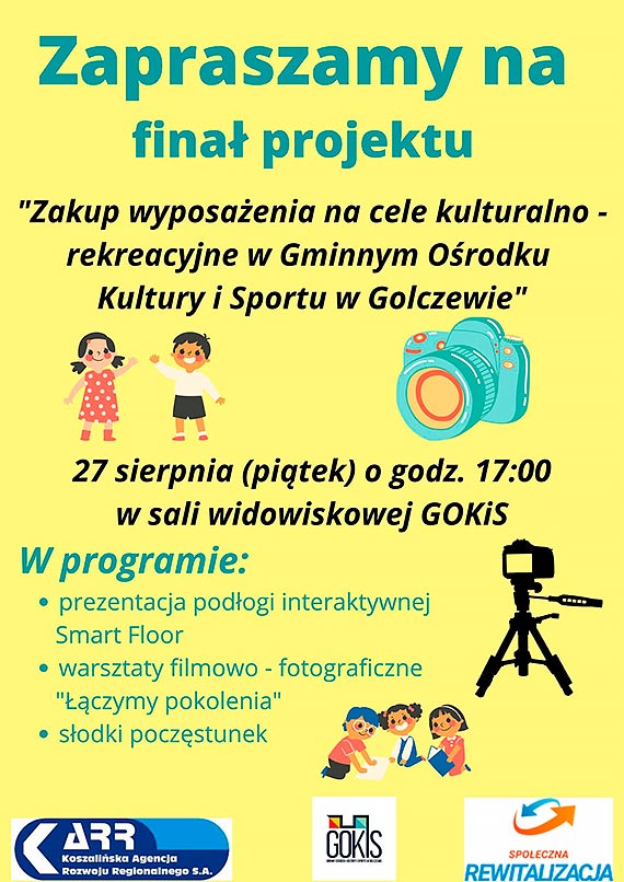 Zabawy na interaktywnej pododze i warsztaty fotograficzne na zakoczenie projektu