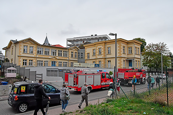 Alarm w budynku przy ulicy Zdrojowej w Midzyzdrojach 