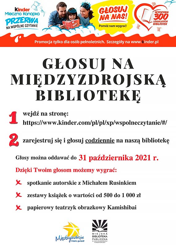 „Przerwa na wsplne czytanie” – gosuj na midzyzdrojsk bibliotek!