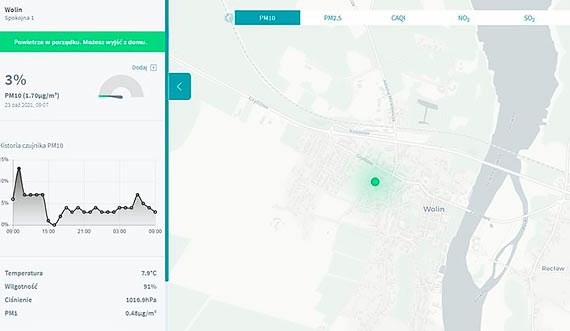 Mieszkacy Gminy Wolin mog ledzi jako powietrza w swojej gminie