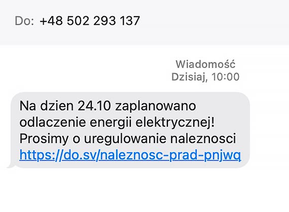 Oszuci po raz kolejny prbuj wyudzi pienidze na nieopacony rachunek za prd