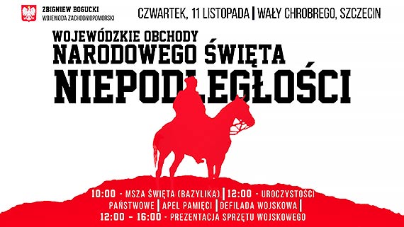 Wojewdzkie Obchody Narodowego wita Niepodlegoci - Szczecin, 11 listopada