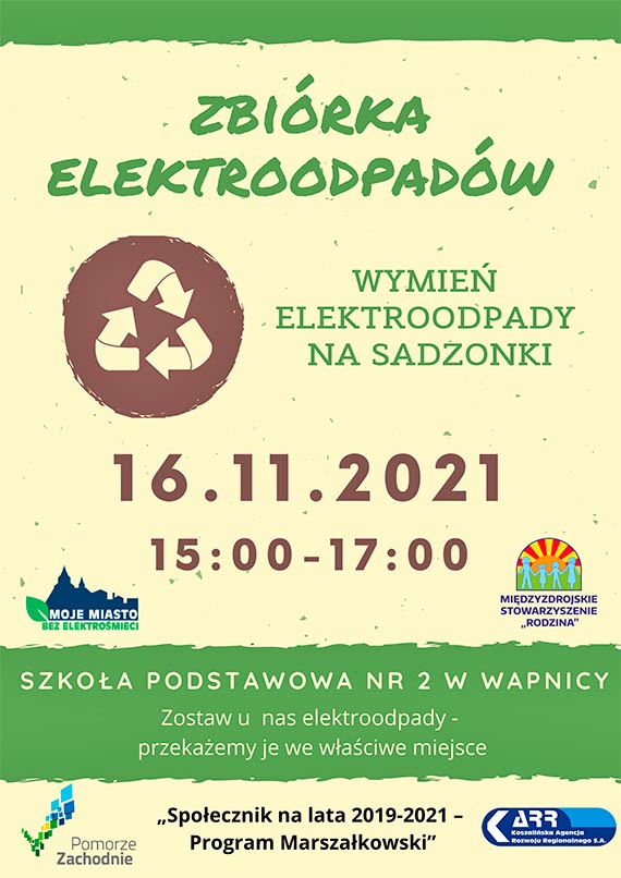 EKO PUNKT przy szkole w Wapnicy 16.11.2021 ZBIRKA ELEKTROODPADW