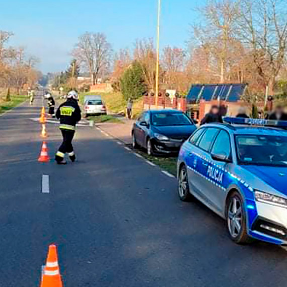 Zderzenie opla z golfem na Kamieskiej w Golczewie