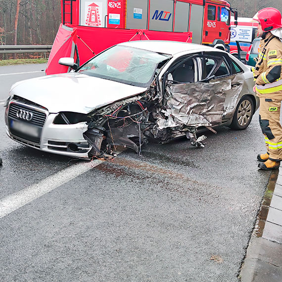 Śmiertelny wypadek na DK3 przed Międzyzdrojami. Nie żyje kierowca audi! Zobacz film!