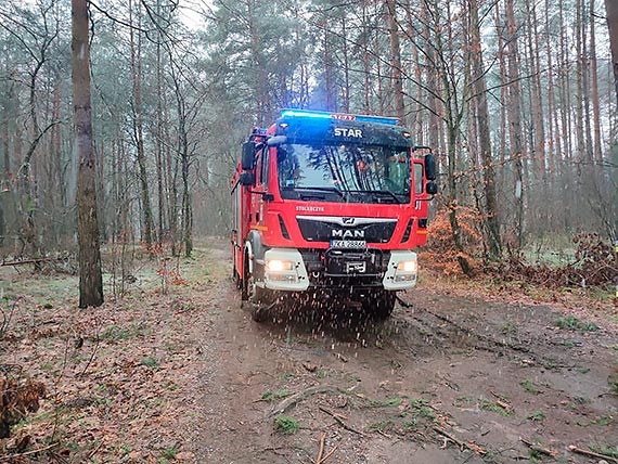 Powalone drzewa na drodze Chomino - Bdzieszewo