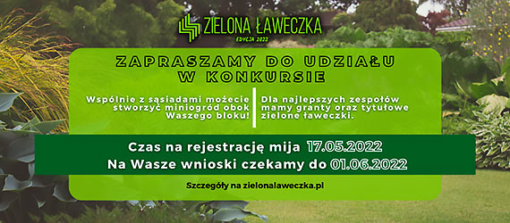 Zielona Ławeczka 2022r. - konkurs grantowy