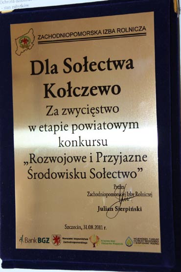 Soectwo Koczewo zwycizc konkursu   „Rozwojowe i Przyjazne rodowisku Soectwo”