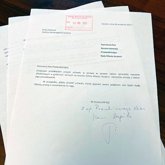 Koalicja Samorzdowa wnioskuje o zakaz sprzeday alkoholu po godzinie 22:00