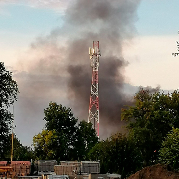 Pożar w zakładzie produkcyjnym w Golczewie!