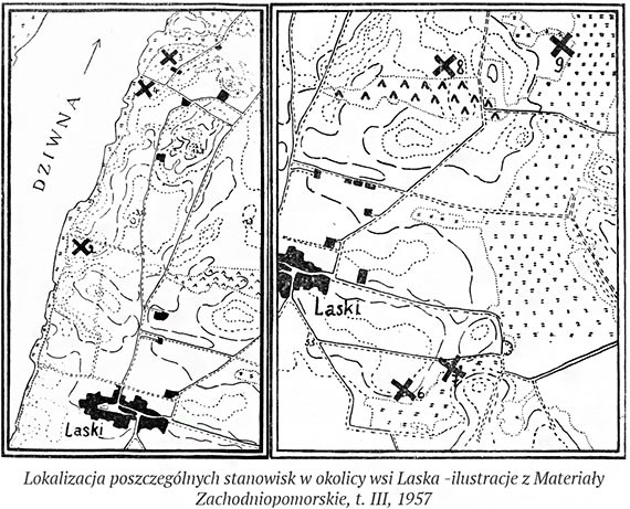 Prace archeologiczne w okolicach wsi Laska w roku 1957