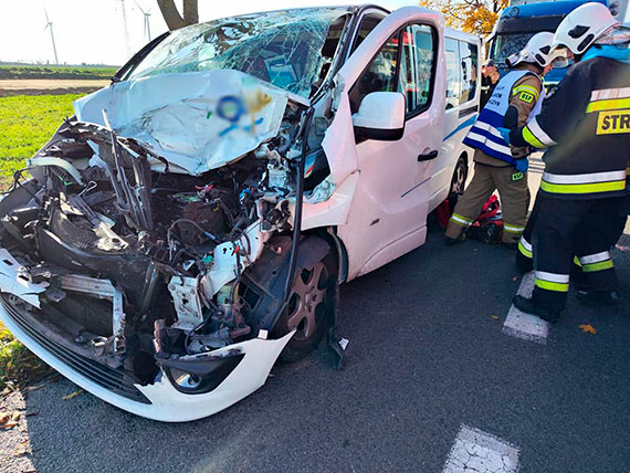 Na DK3 na wysokoci Rzeczyna bus zderzy si z samochodem ciarowym. 1 osoba trafia do szpitala