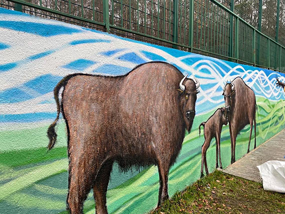 Na terenie SP nr 1 powstaje mural przedstawiajcy patrona placwki