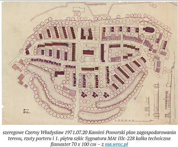 Stare Miasto w Kamieniu Pomorskim – szkice Wadysawa Czernego z 1971 roku