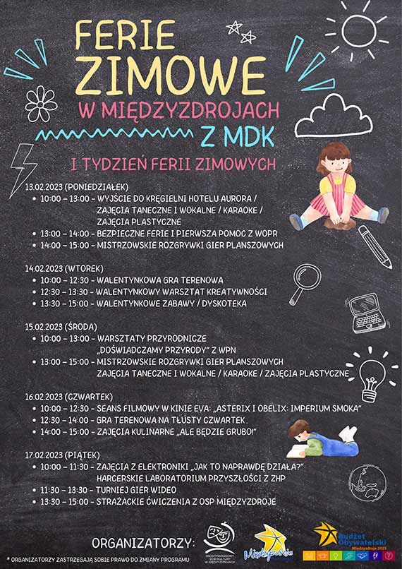 Program Ferii zimowych 2023 w MDK