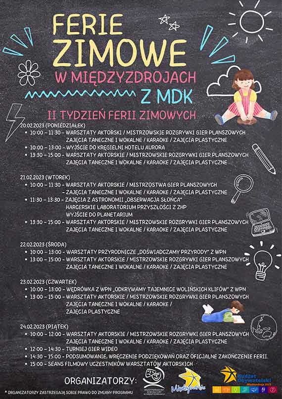 Program Ferii zimowych 2023 w MDK