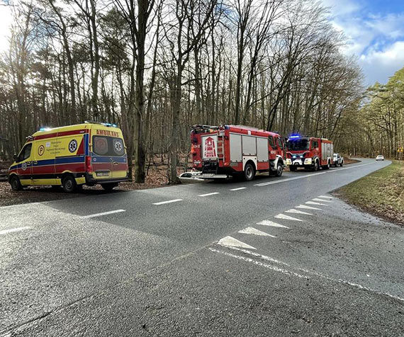 Wypadek pomidzy Wisek a Midzyzdrojami. Na wysokoci Grodna osobwka wypada z drogi i wyldowaa w rowie!