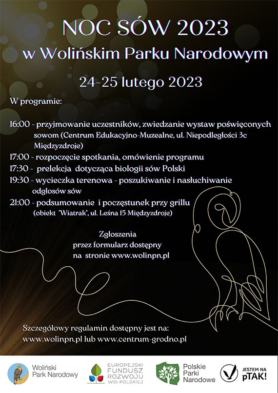 Zapraszamy na Noc Sw 2023 do Woliskiego parku Narodowego