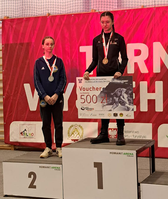 II miejsce Oliwii Cisowskiej z UKS Gimsport Międzyzdroje na zawodach Pucharu Polski U17 w Zapasach Kobiet