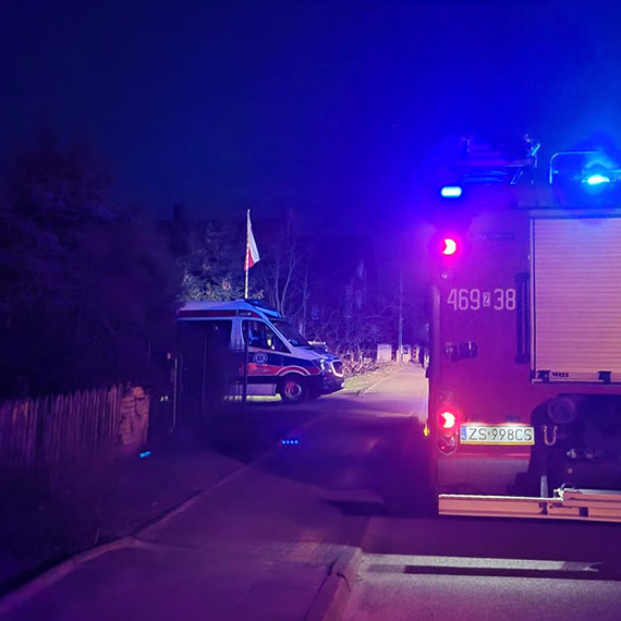Strażacy z OSP Wolin wezwani przez ratowników medycznych