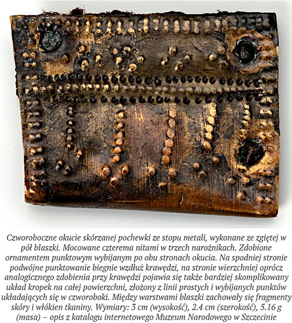 Średniowieczne okucie pochewki z Kamienia Pomorskiego