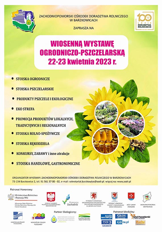 Wiosenna wystawa ogrodniczo-pszczelarska 22-23 kwietnia w Barzkowicach