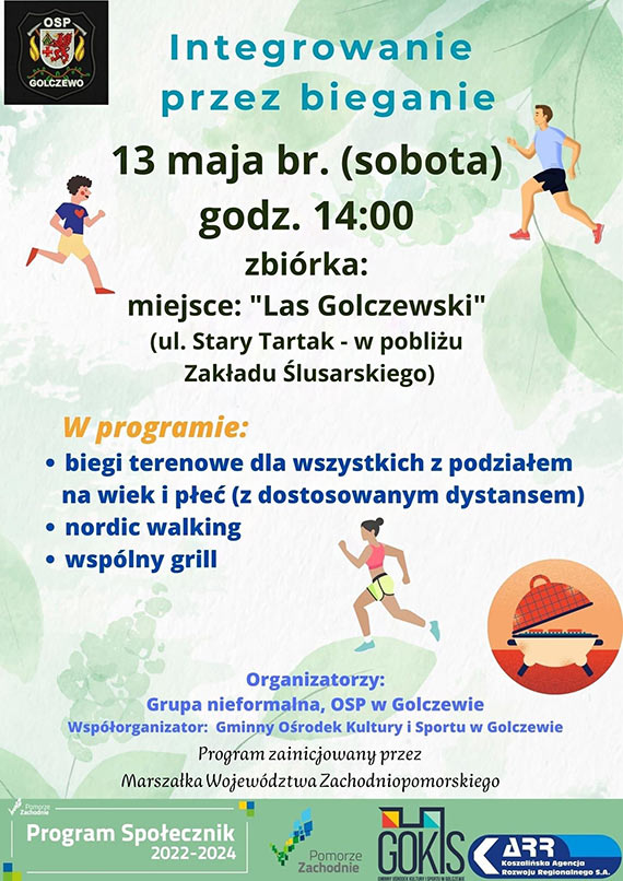 „Integrowanie przez bieganie” - rekreacyjne wydarzenie sportowe organizowane przez OSP Golczewo w ramach Programu Społecznik
