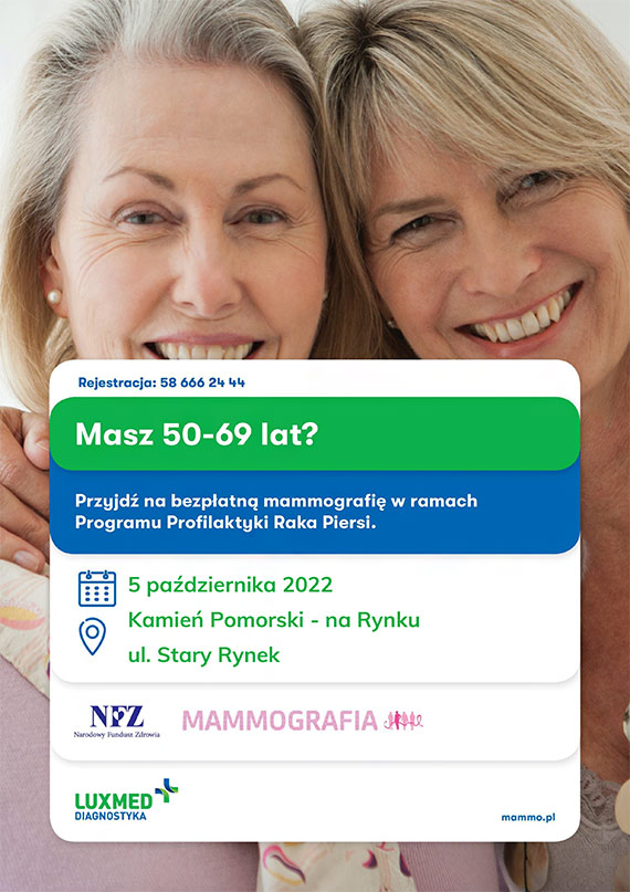 Badania w mobilnej pracowni mammograficznej LUX MED w lipcu - Kamie Pomorski