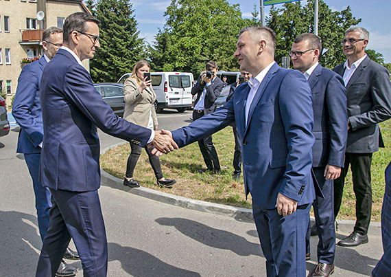 Prezes Rady Ministrw Mateusz Morawiecki z wizyt w Golczewie