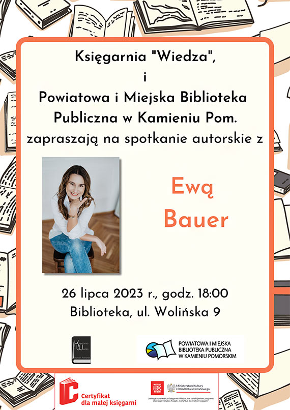 Spotkanie z pisark Ew Bauer w kamieskiej bibliotece