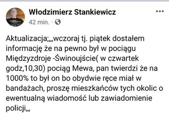 Poszukiwany mczyzna po wypadku samochodowym - Moe by w Midzyzdrojach