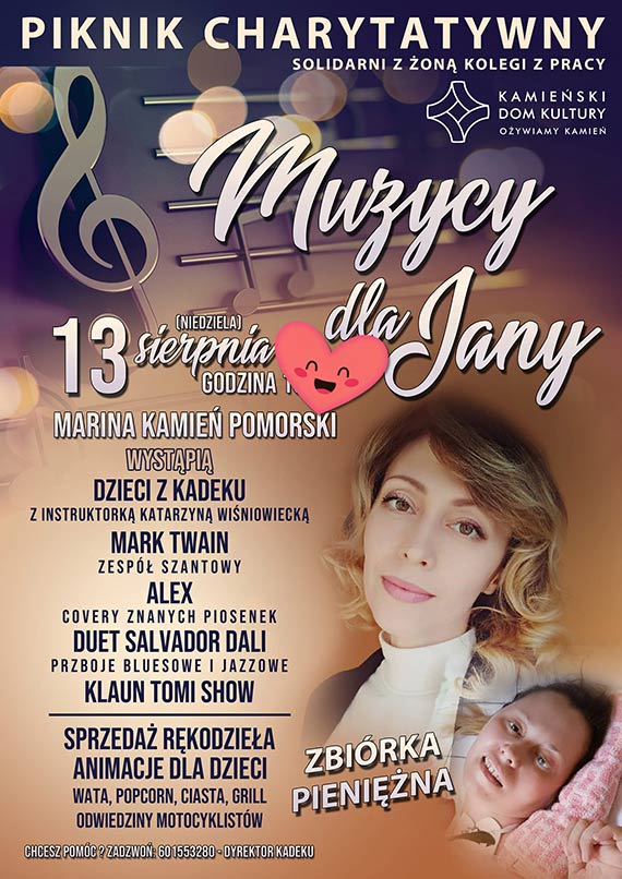 Piknik Charytatywny „MUZYCY DLA JANY” W akcie solidarnoci z naszym koleg z pracy, instruktorem muzyki i mem Jany - Valeriim Burianenko!