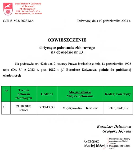 Polowanie zbiorowe w rejonie Dziwnowa i Midzywodzia