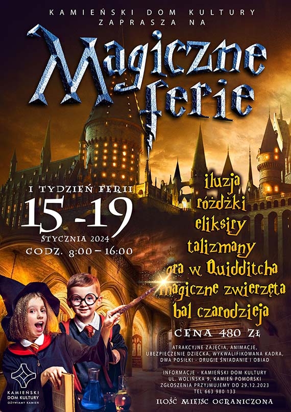 Zostao ju TYLKO KILKA WOLNYCH MIEJSC na MAGICZNE FERIE 2024 w Kadeku!!!