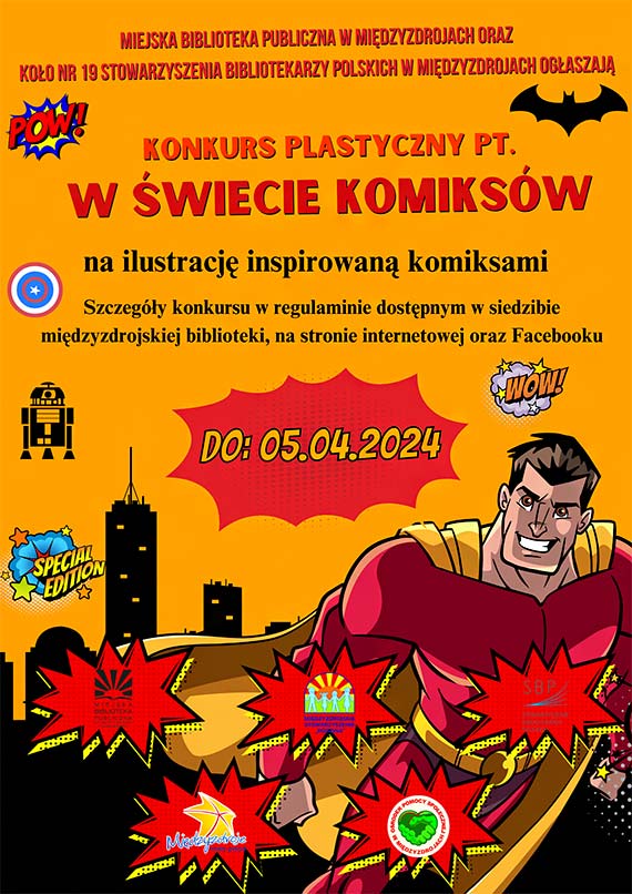 Konkurs plastyczny dla dzieci i modziey pt. „W wiecie komiksw”