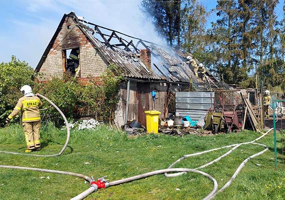 Interwencja OSP Koczewo przy poarze w Rabiu