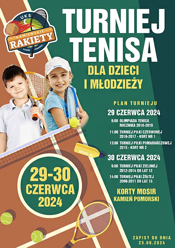Turniej Tenisa dla Dzieci i Modziey w Kamieniu Pomorskim