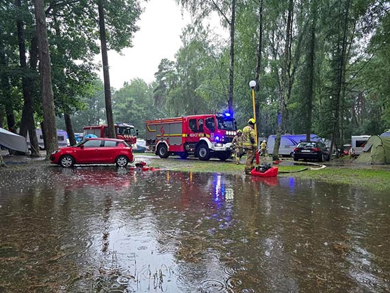 OSP Koczewo, zalane pole namiotowe