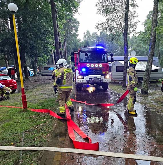 OSP Koczewo, zalane pole namiotowe