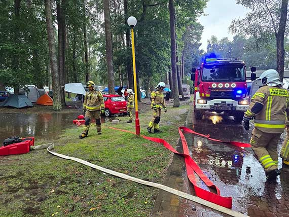 OSP Koczewo, zalane pole namiotowe