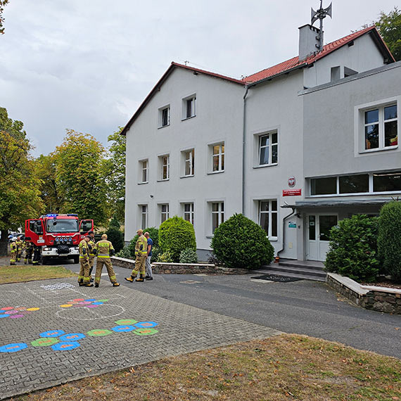 Alarm w Szkole Podstawowej w Wapnicy