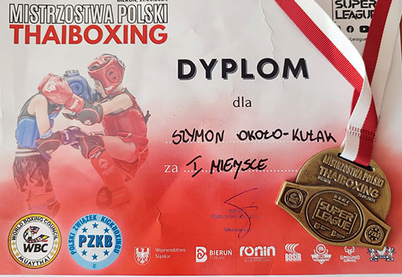 Szymon mistrzem Polski w Thaiboxing WBC