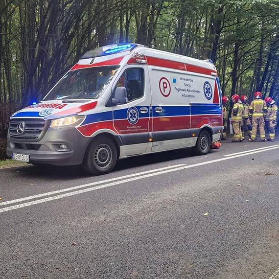 Wypadek drogowy na trasie Kale-wierzno – motocyklista z busem