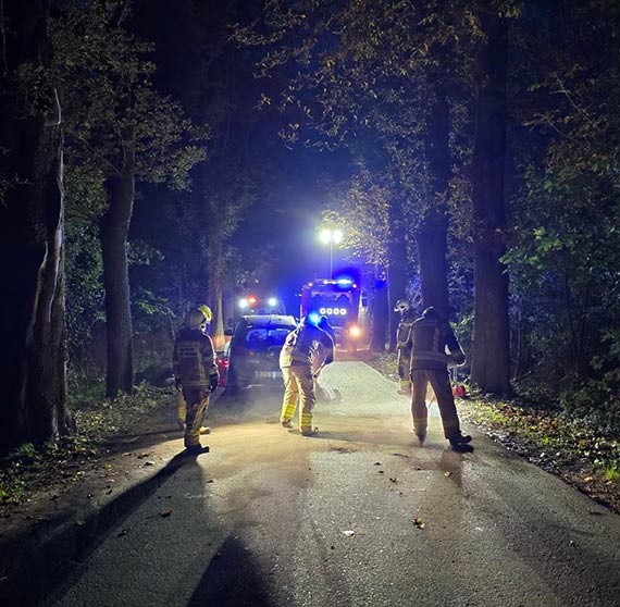 Kolizja na drodze midzy Koczewem a Domysowem