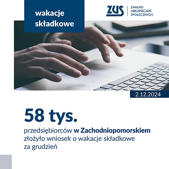 Zachodniopomorskie: 58 tys. wniosk�w o wakacje sk�adkowe