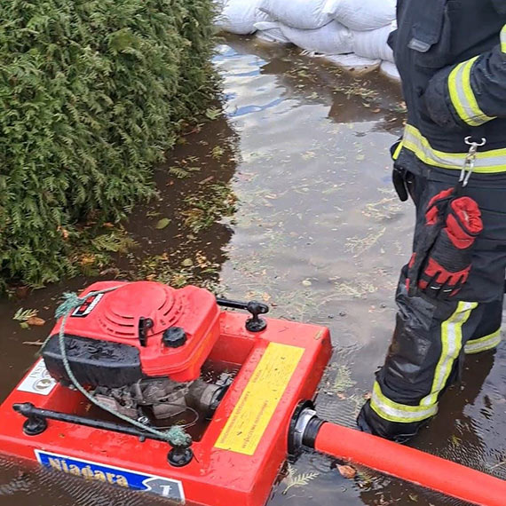 Zalania i dziaania stray poarnej w powiecie kamieskim