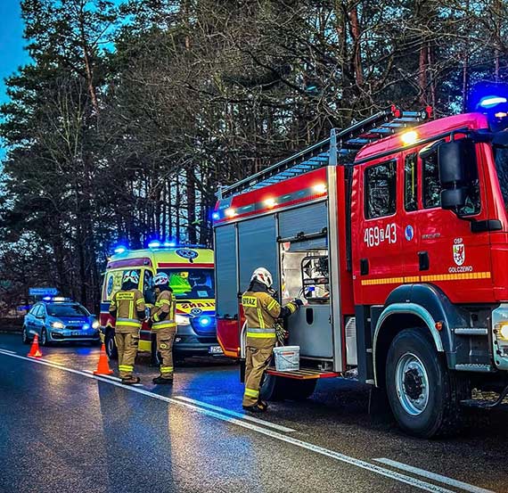 Samochd wypad z drogi. Poszkodowany zosta kierowca