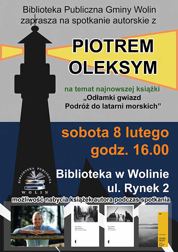 Spotkanie z Piotrem Oleksym w Bibliotece w Wolinie