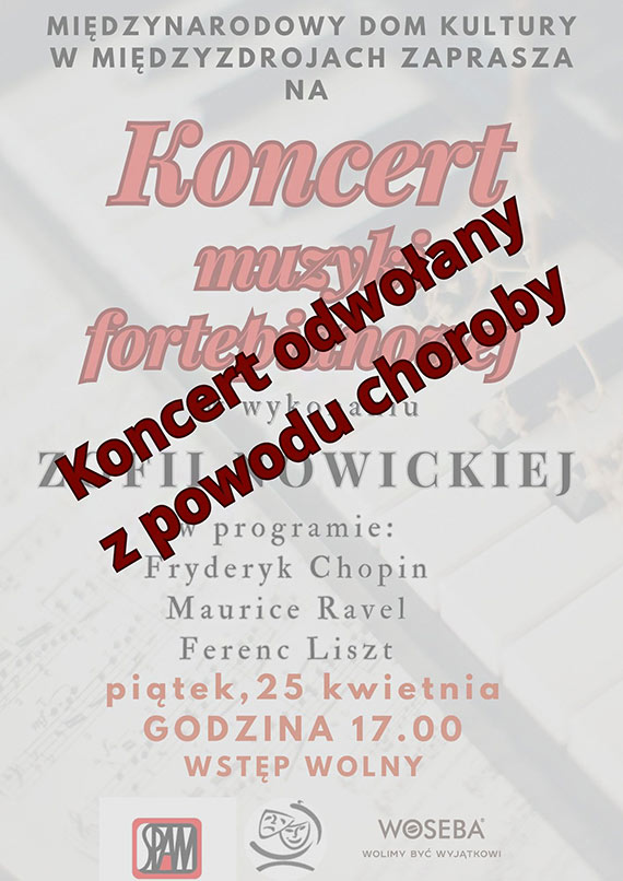 Zapraszamy na koncert muzyki fortepianowej w MDK
